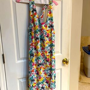 Sun dress with cherries and banana print
